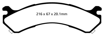 EBC YellowStuff Rear Brake Pads - DP41663R EBC