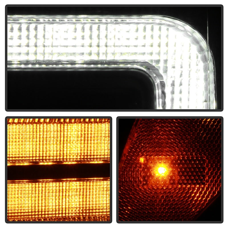 Spyder Signature 20-22 Ford F250/F350 (Halogen) Proj. Headlights - Black (PRO-YD-FS20HALSI-SEQ-BK) SPYDER