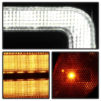 Spyder Signature 20-22 Ford F250/F350 (Halogen) Proj. Headlights - Black (PRO-YD-FS20HALSI-SEQ-BK) SPYDER