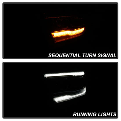 Spyder Dodge Ram 19-20 Halogen Model Projector Headlights Chrome PRO-YD-DR19HALSI-SEQ-C SPYDER