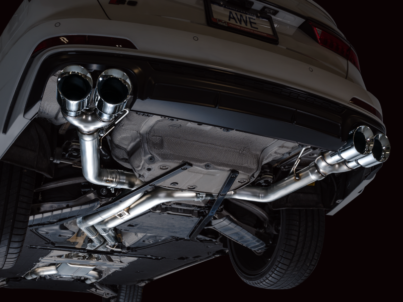 AWE Tuning 19-23 Audi C8 S6/S7 2.9T V6 AWD Track Edition Exhaust - Chrome Silver Tips AWE Tuning