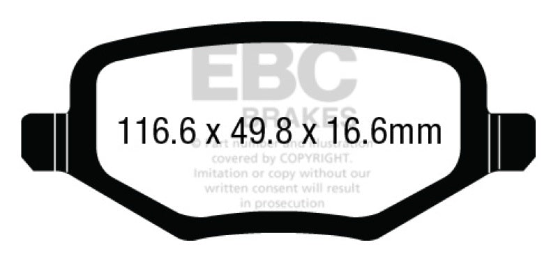 EBC Ultimax2 Rear Brake Pads - UD1657 EBC