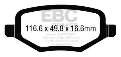 EBC Ultimax2 Rear Brake Pads - UD1657 EBC