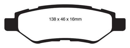 EBC YellowStuff Rear Brake Pads - DP41829R EBC