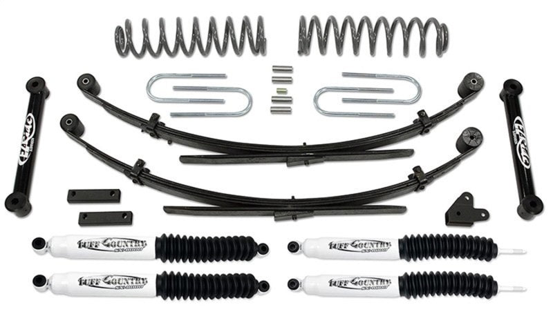 Tuff Country 87-01 Jeep Cherokee 4x4 3.5in Lift Kit with Rear Leaf Springs (SX8000 Shocks)