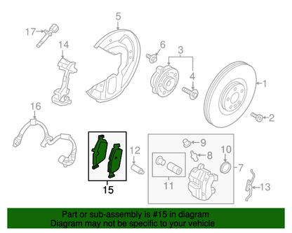 OEM Volvo Brake Pad Set S60 AWD FWD XC60 S90 V60 V90 (32373348) X1