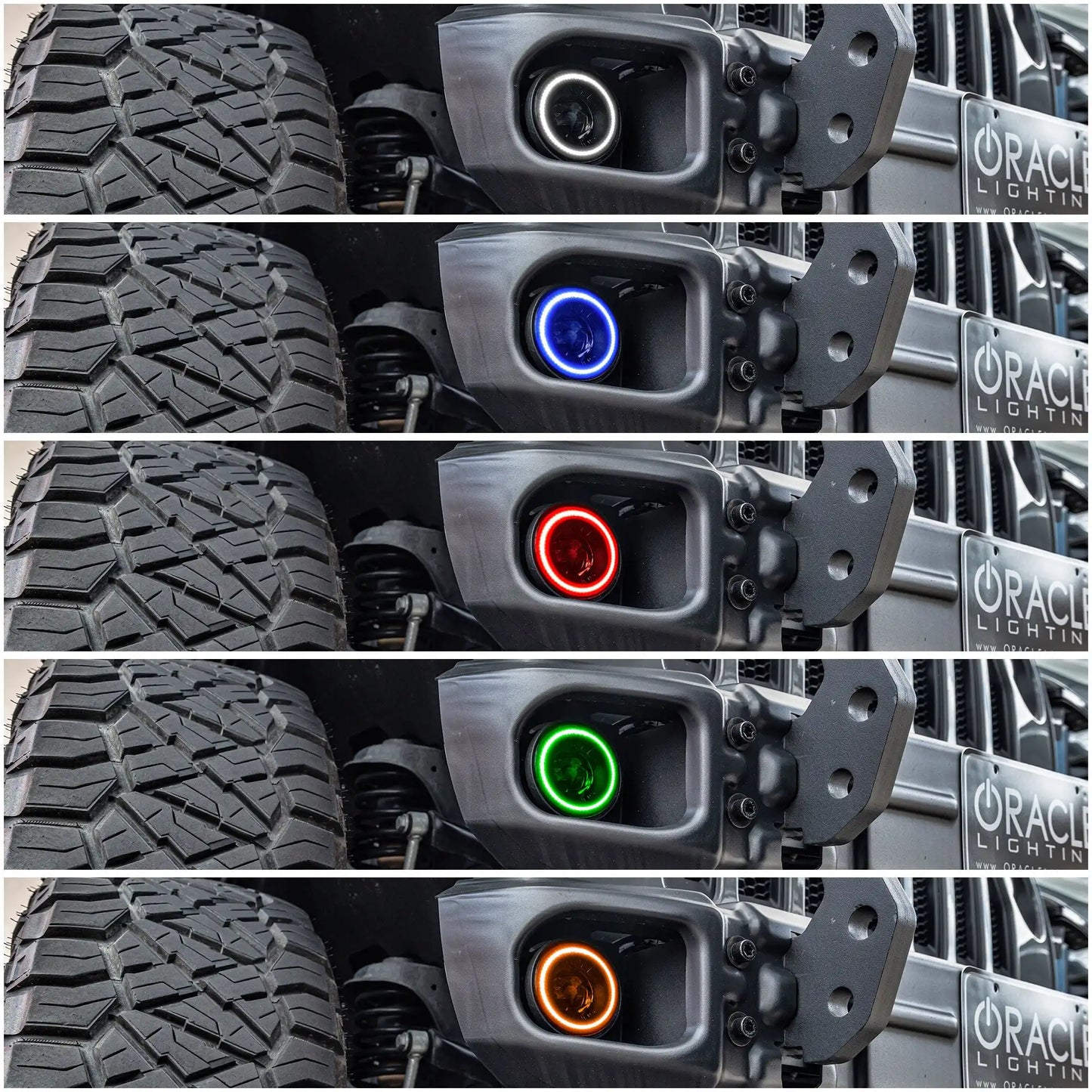 Oracle - White LED Fog Lights - Jeep Wrangler JK/JL & Gladiator JT - 5846-001