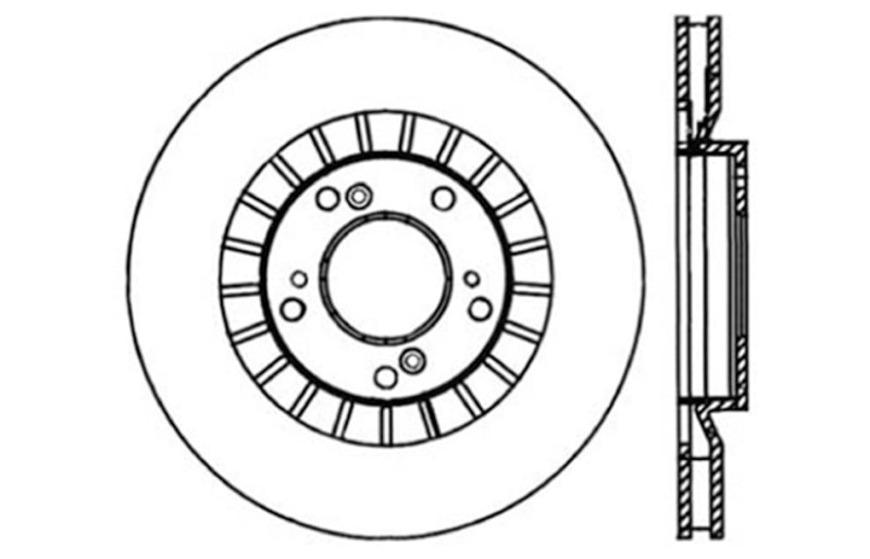 StopTech 00-09 Honda S2000 Front Cryo Drilled Left Rotor Stoptech