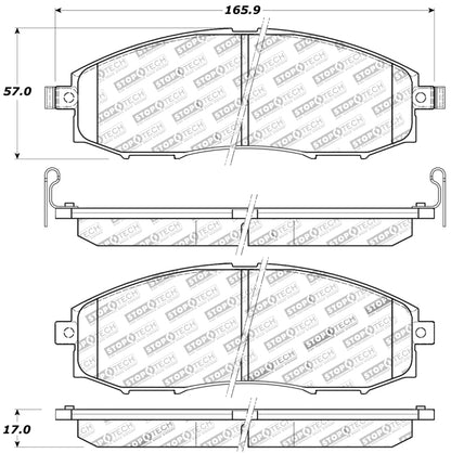 StopTech Sport Brake Pads w/Shims and Hardware - Front Stoptech