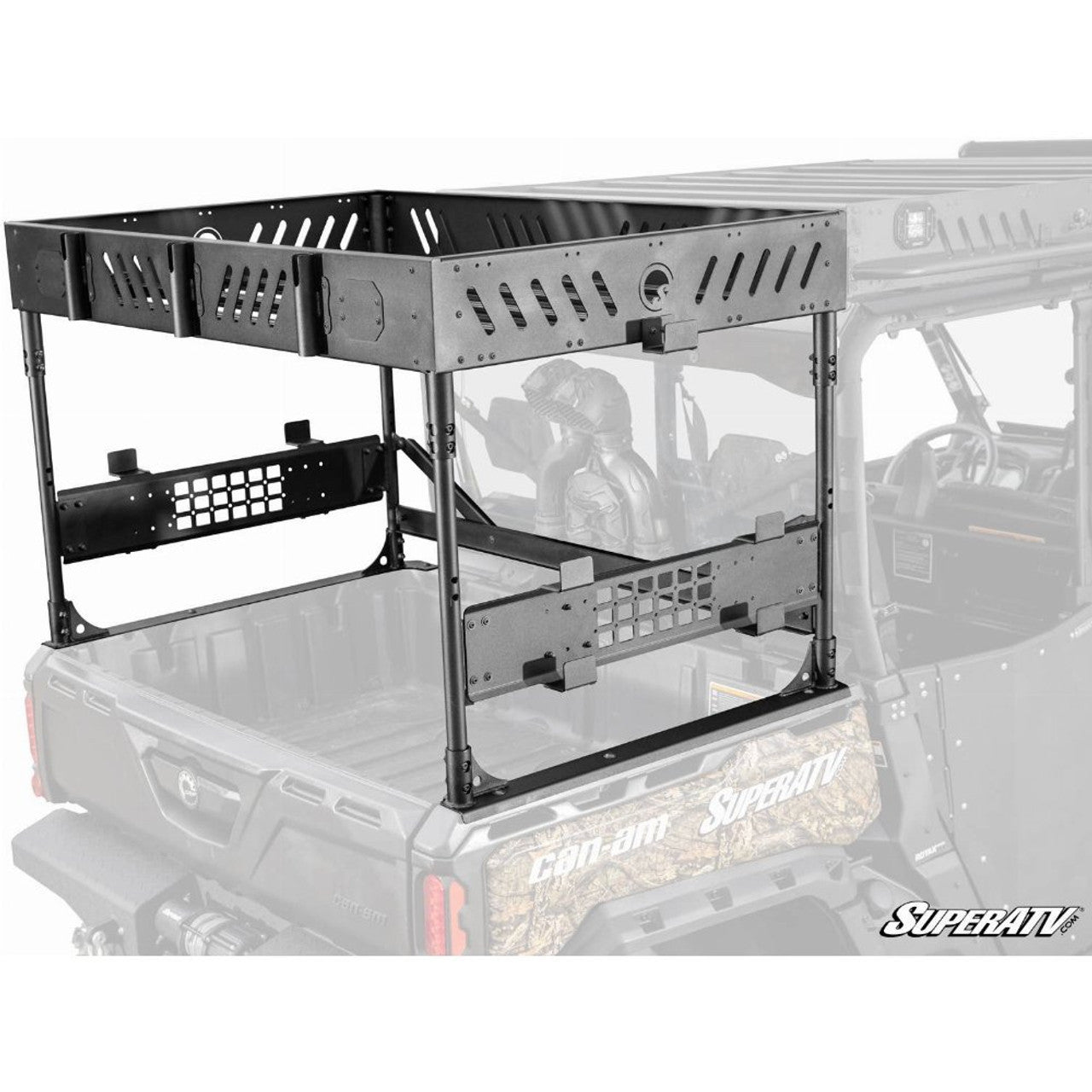 Seizmik 16-23 Polaris General Dump Bed Rack - Black