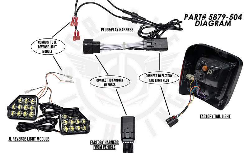 Oracle – Plug & Play Wiring Adapter for Wrangler JL Reverse Lights – 5879-504
