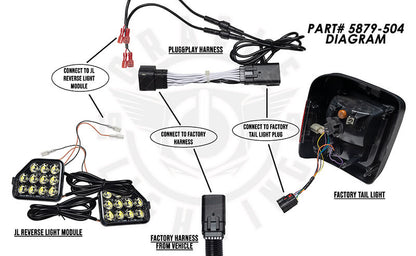 Oracle – Plug & Play Wiring Adapter for Wrangler JL Reverse Lights – 5879-504