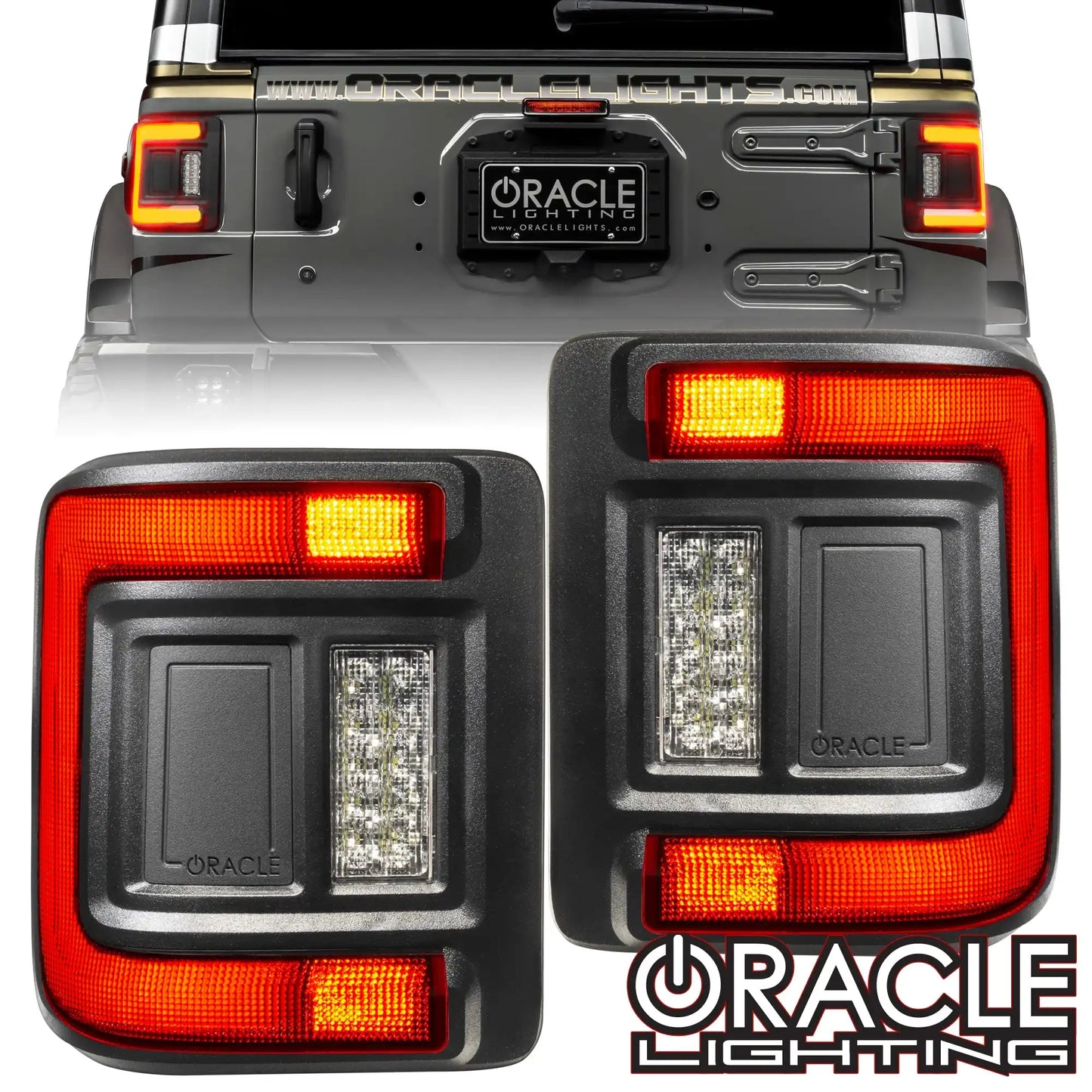 Oracle – Flush Mount LED Tail Lights Tinted Lens – Fits Jeep Wrangler JL – 5884-504-T