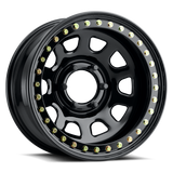 Raceline RT51 Daytona Rock 15x8in/5x139.7 BP/-19mm Offset/107.95mm Bore - Gloss Black Beadlock Wheel