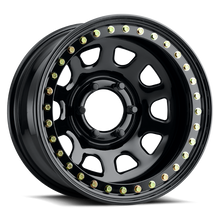 Load image into Gallery viewer, Raceline RT51 Daytona Rock 17x9in/8x165.1 BP/-38mm Offset/130.81mm Bore - Gloss Black Beadlock Wheel