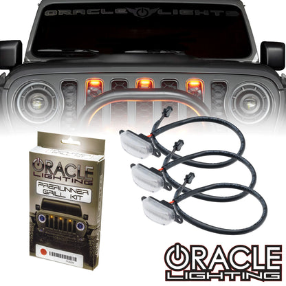 Oracle – Pre-Runner Style LED Grill Light Kit Amber Clear Lens – Universal – 5889-005-C
