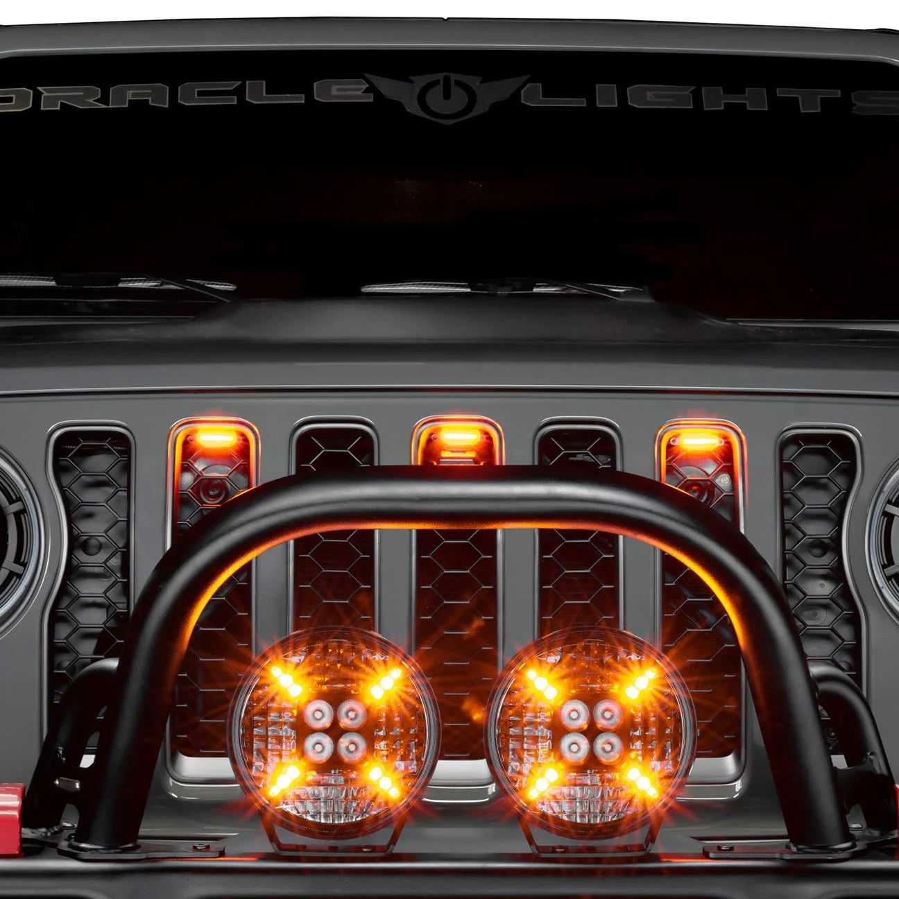 Oracle – Pre-Runner Style LED Grill Light Kit Amber Clear Lens – Universal – 5889-005-C