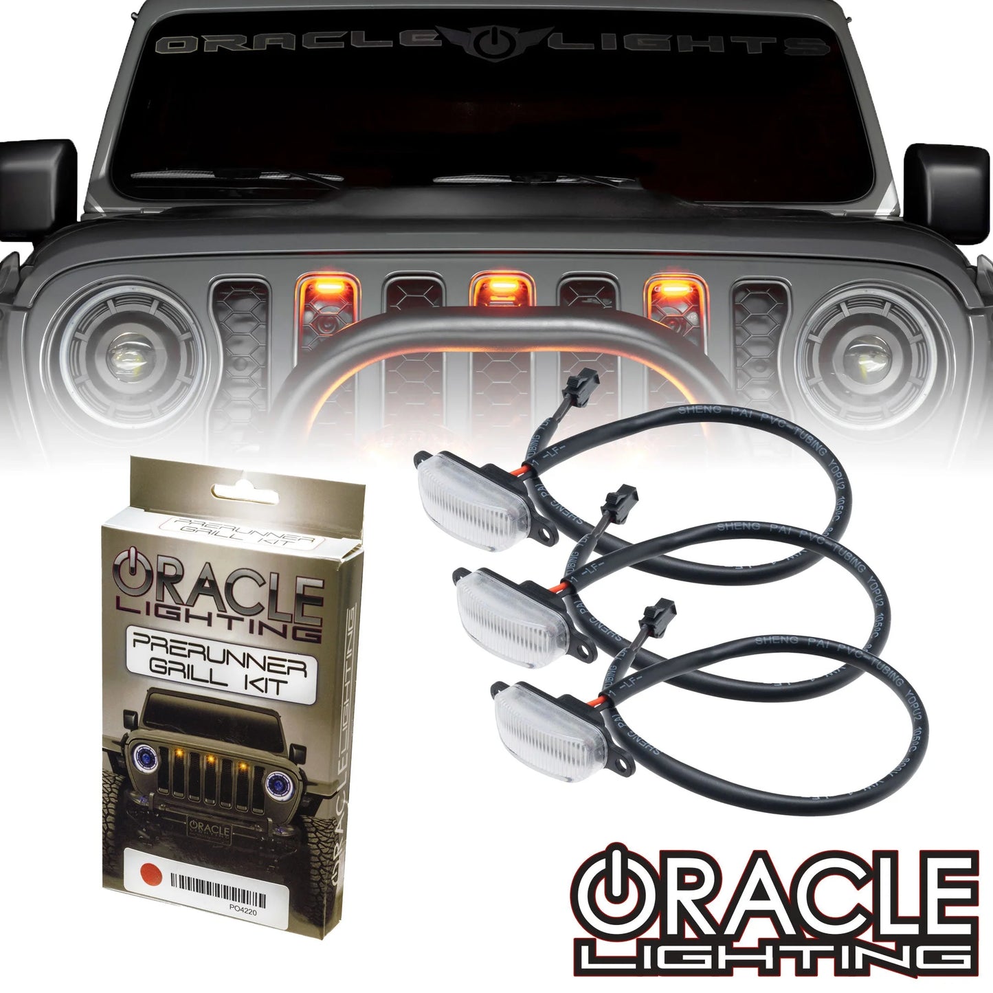 Oracle – Pre-Runner Style LED Grill Light Kit Amber Tinted Lens – Universal – 5889-005-T