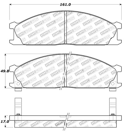 StopTech Premium Ceramic Front Brake Pads - 308.03330 Stoptech