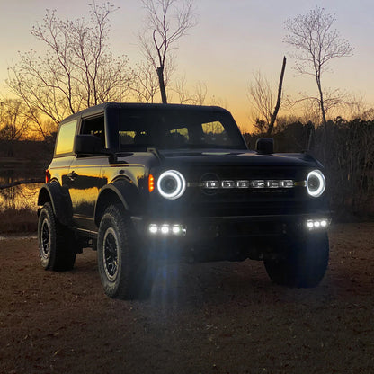 Oracle – Triple LED Fog Light Kit White Beam for Steel Bumper – Fits 2021–2025 Ford Bronco – 5890-001