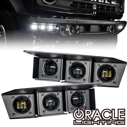 Oracle – Triple LED Fog Light Kit Yellow Beam for Steel Bumper – Fits 2021–2025 Ford Bronco – 5890-006