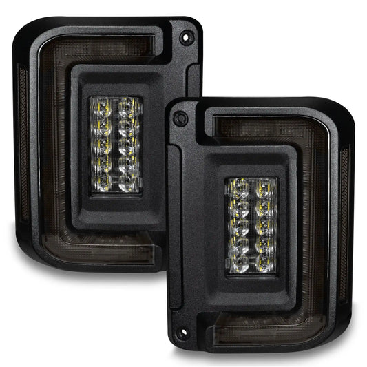 Oracle - Tinted Flush Mount LED Tail Lights - 2007-2017 Jeep Wrangler JK - 5891-504-T