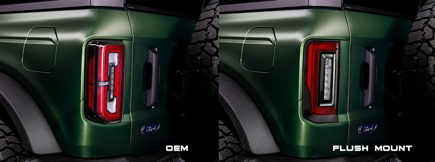 Oracle – Flush Style Lensless LED Tail Lights Red Lens – Fits 2021–2025 Ford Bronco – 5892-504