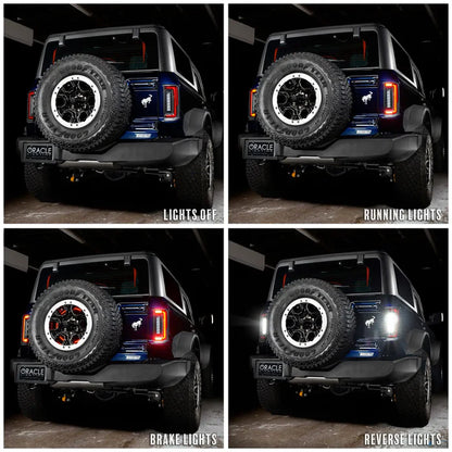 Oracle – Flush Style Lensless LED Tail Lights Red Lens – Fits 2021–2025 Ford Bronco – 5892-504