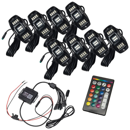 Oracle – ColorSHIFT RGB+W Underbody Wheel Well Rock Light Kit 8-Piece – Universal – 5895-339-8
