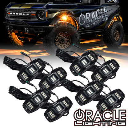 Oracle – ColorSHIFT RGB+W Underbody Wheel Well Rock Light Kit 8-Piece – Universal – 5895-339-8