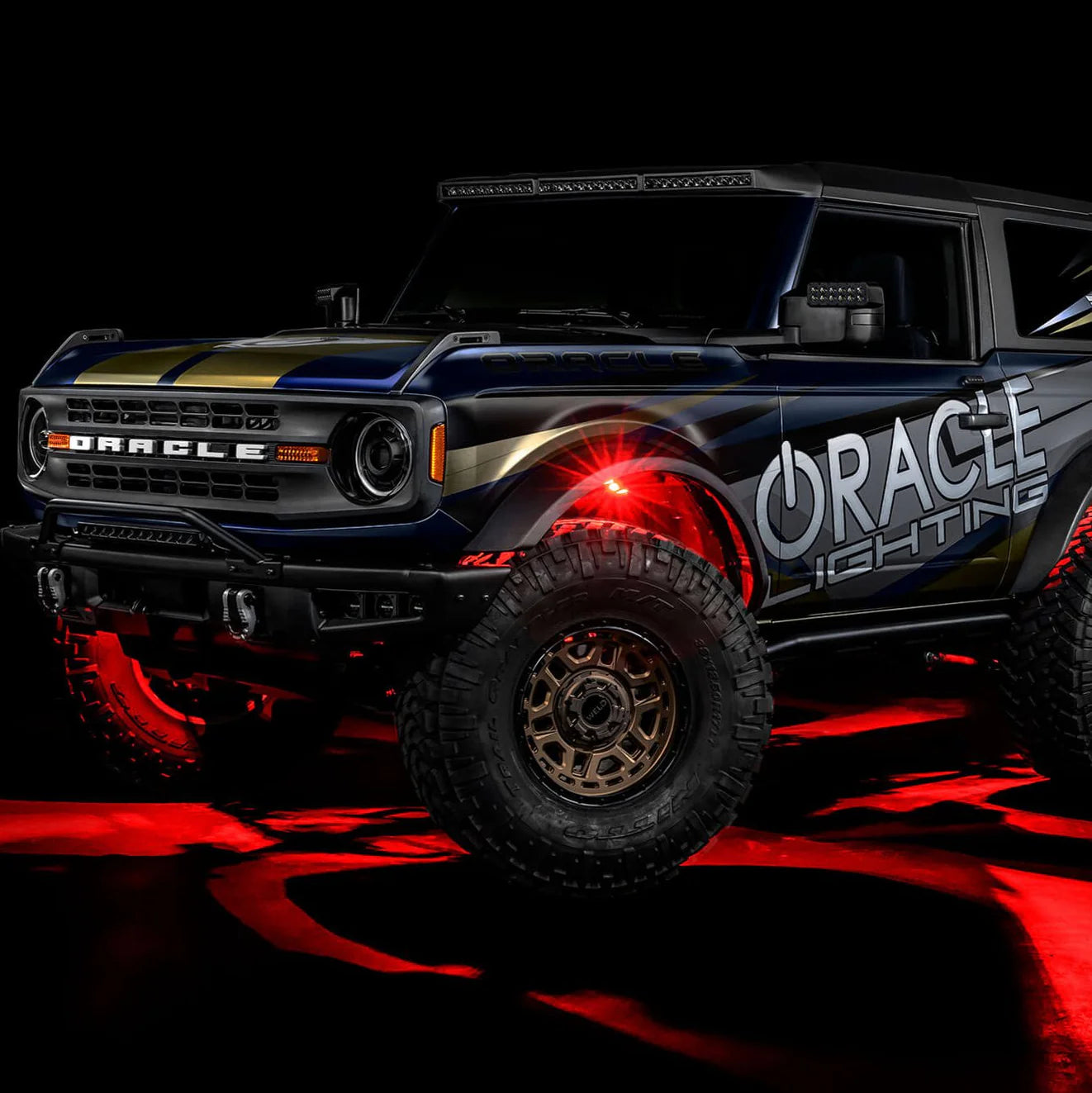 Oracle – ColorSHIFT RGB+W Underbody Wheel Well Rock Light Kit 8-Piece – Universal – 5895-339-8