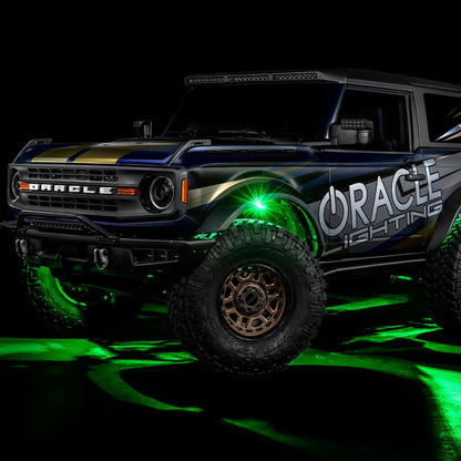Oracle – ColorSHIFT RGB+W Underbody Wheel Well Rock Light Kit 8-Piece – Universal – 5895-339-8