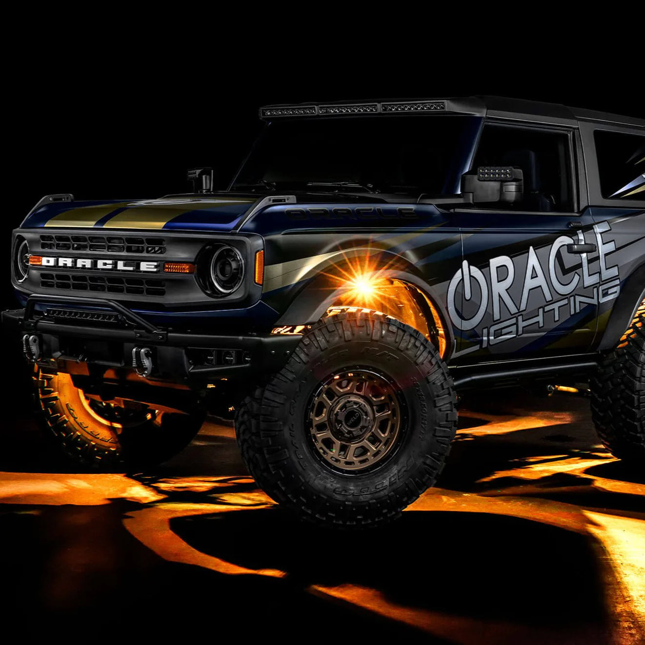 Oracle – ColorSHIFT RGB+W Underbody Wheel Well Rock Light Kit 8-Piece – Universal – 5895-339-8