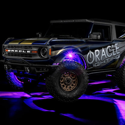 Oracle – ColorSHIFT RGB+W Underbody Wheel Well Rock Light Kit 8-Piece – Universal – 5895-339-8