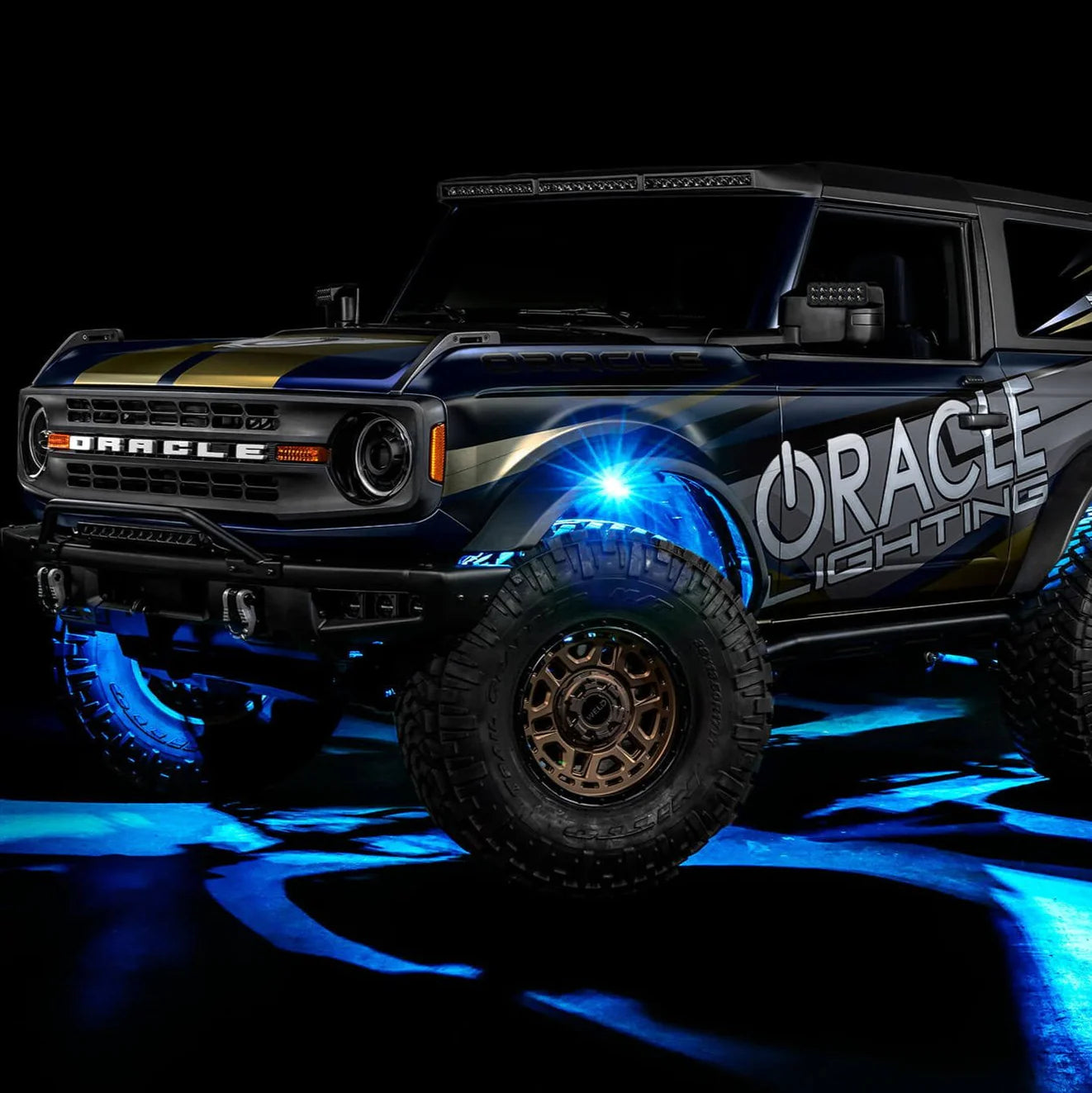 Oracle – ColorSHIFT RGB+W Underbody Wheel Well Rock Light Kit 8-Piece – Universal – 5895-339-8