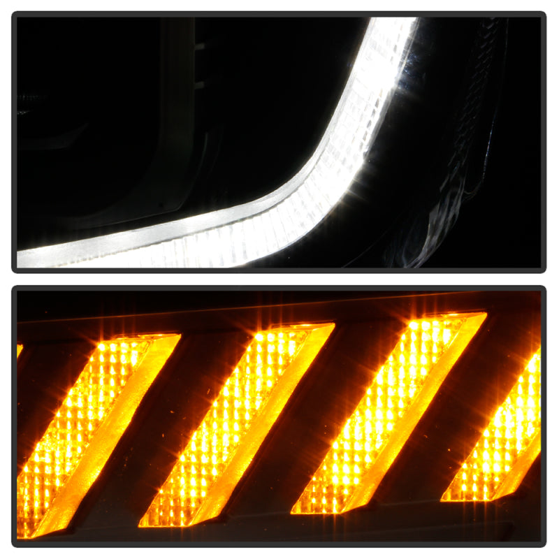 Spyder Chevy Camaro 16-18 (Do Not Fit Halogen) Projector Headlights Black PRO-YD-CCAM16HIDSI-SEQ-BK SPYDER