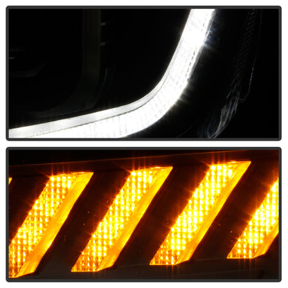 Spyder Chevy Camaro 16-18 (Do Not Fit Halogen) Projector Headlights Black PRO-YD-CCAM16HIDSI-SEQ-BK SPYDER