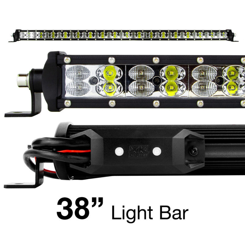 XK Glow RGBW Light Bar High Power Offroad Work/Hunting Light w/ Bluetooth Controller 38In