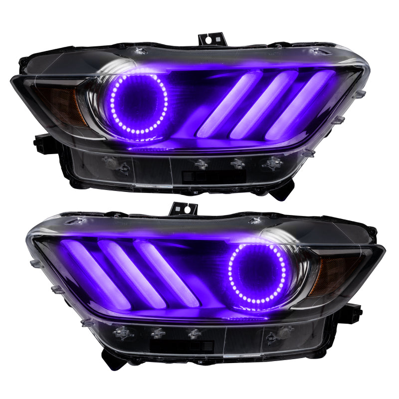Oracle 15-17 Ford Mustang V6/GT/Shelby DRL Upgrade w/ Halo Kit - ColorSHIFT w/ BC1 Controller ORACLE Lighting