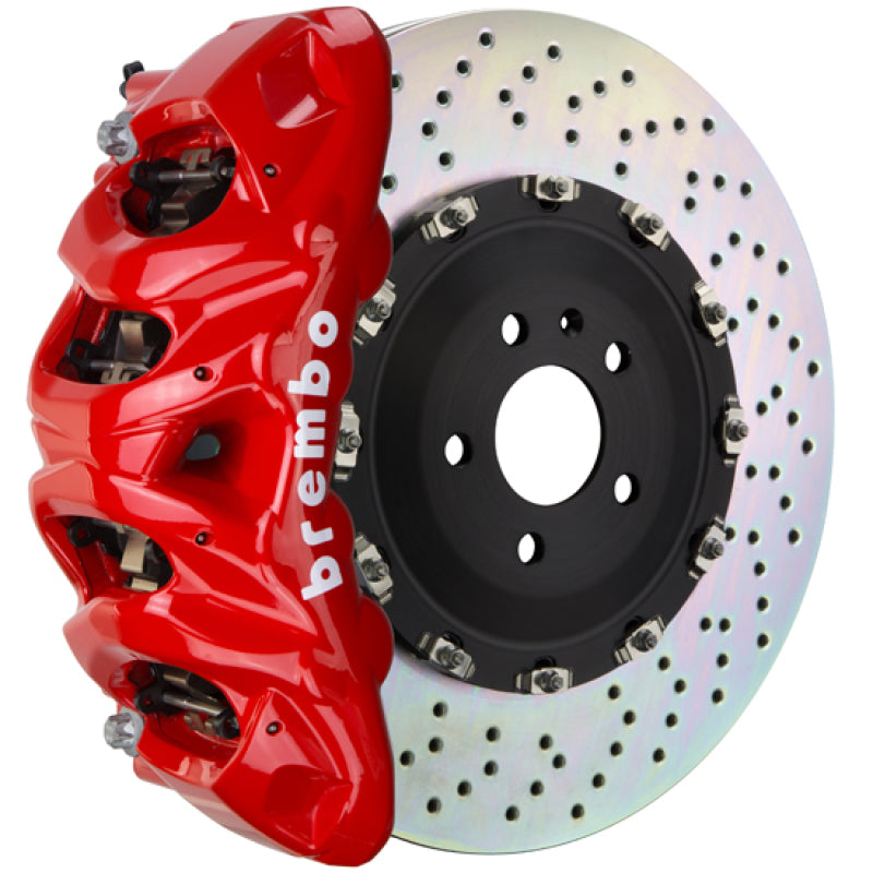 Brembo 05-11 G55 AMG Front GT BBK 8 Piston Cast 412x38 2pc Rotor Drilled-Red Brembo