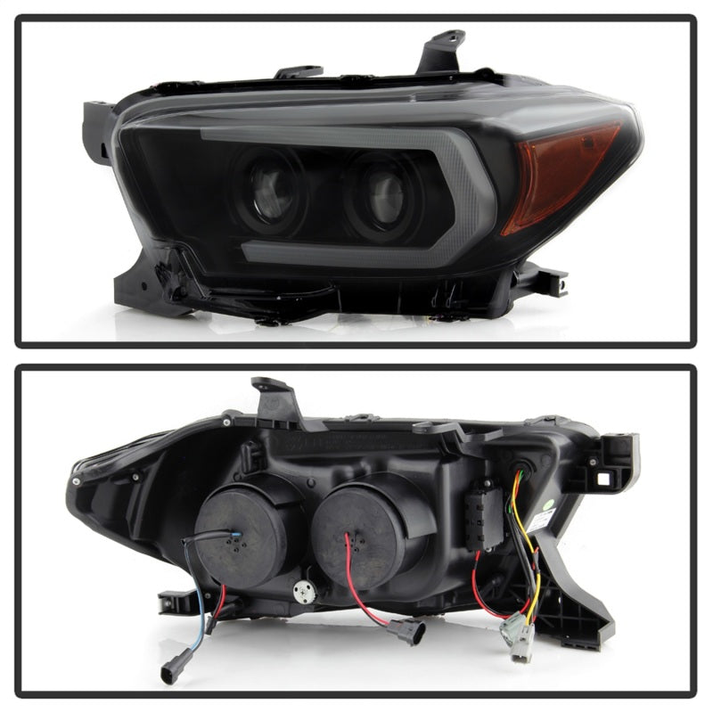 Spyder Toyota Tacoma 16-18 (TRD Model Only) Projector Headlights Black Smoke PRO-YD-TT16V1-SEQ-BSM SPYDER