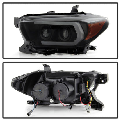 Spyder Toyota Tacoma 16-18 (TRD Model Only) Projector Headlights Black Smoke PRO-YD-TT16V1-SEQ-BSM SPYDER
