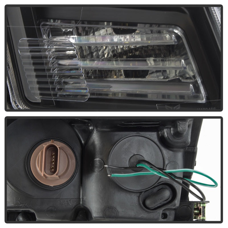 xTune 06-09 Ford Fusion Light Bar DRL Projector Headlights - Black (PRO-JH-FFU06-LB-BK) SPYDER