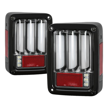 Spyder 07-16 Jeep Wrangler Version 2 Light Bar LED Tail Lights - Black (ALT-YD-JWA07V2-LBLED-BK) SPYDER