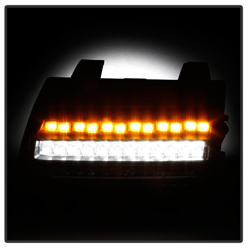 Spyder Jeep Wrangler 2018-2019 ( LED Model Only) LED Front Bumper Lights - Sequential Signal - Black SPYDER