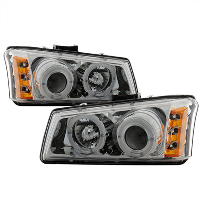 Spyder Chevy Silverado 1500 03-06 Projector Headlights LED Halo LED Ambr Reflctr Ch PRO-YD-CS03-AM-C SPYDER
