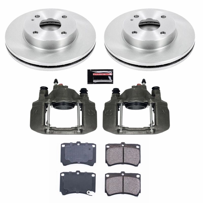 Power Stop 91-96 Ford Escort Front & Rear Z17 Evolution Geomet Coated Brake Kit
