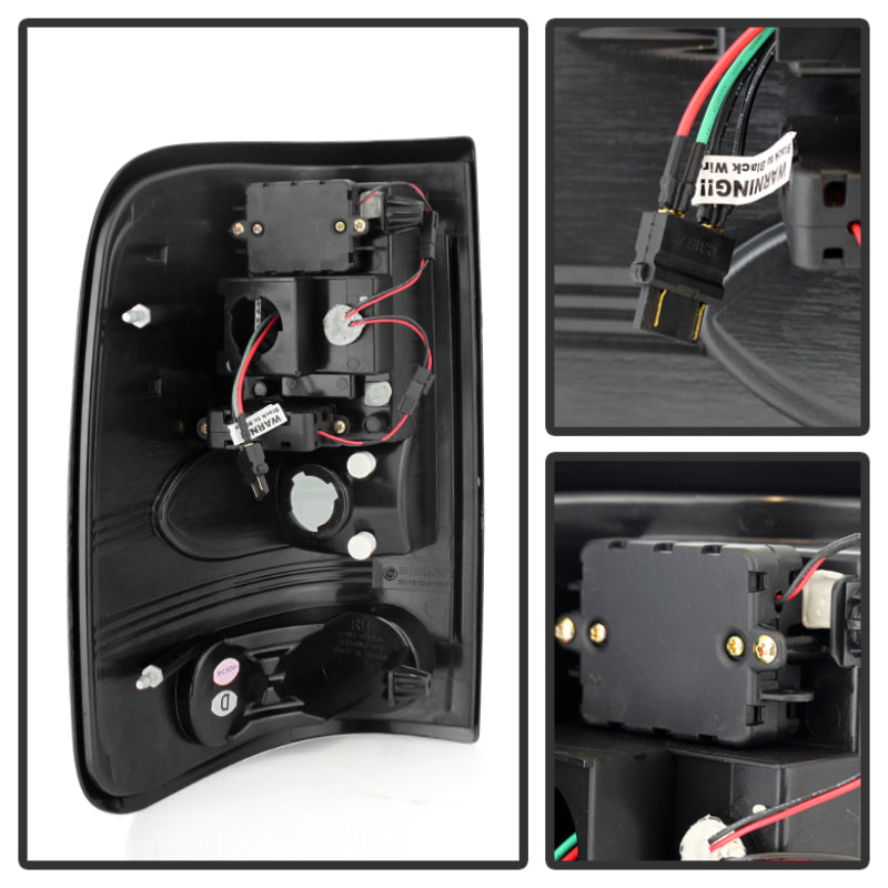 Spyder Ford F150 Styleside 04-08 (Not Fit Heritage & SVT)LED Tail Lights Black ALT-YD-FF15004-LED-BK SPYDER