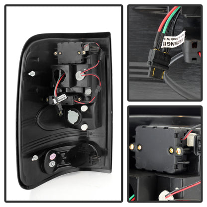 Spyder Ford F150 Styleside 04-08 (Not Fit Heritage & SVT)LED Tail Lights Black ALT-YD-FF15004-LED-BK SPYDER