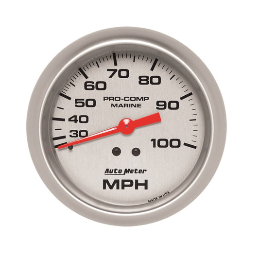 Autometer Marine Silver Mechanical Speedometer 200754-33